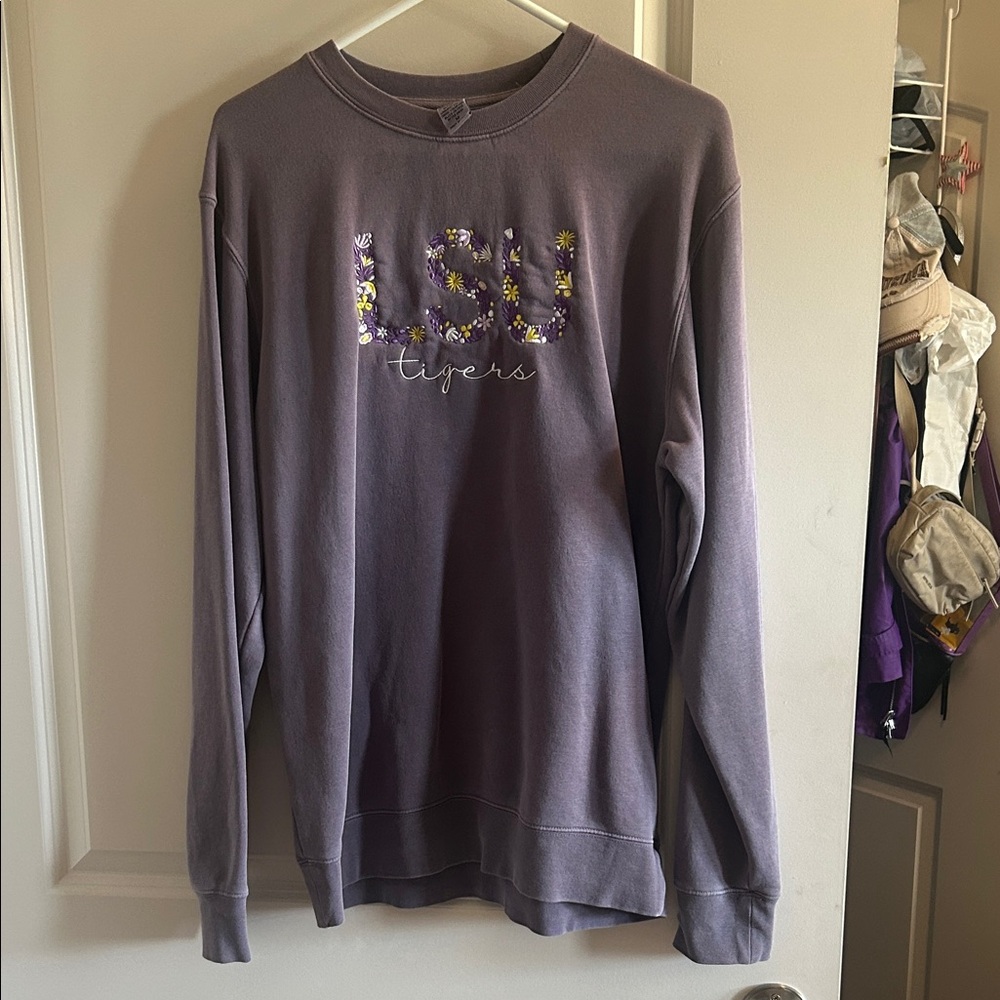 LSU Tigers Women's Purple Crew Neck Sweater
